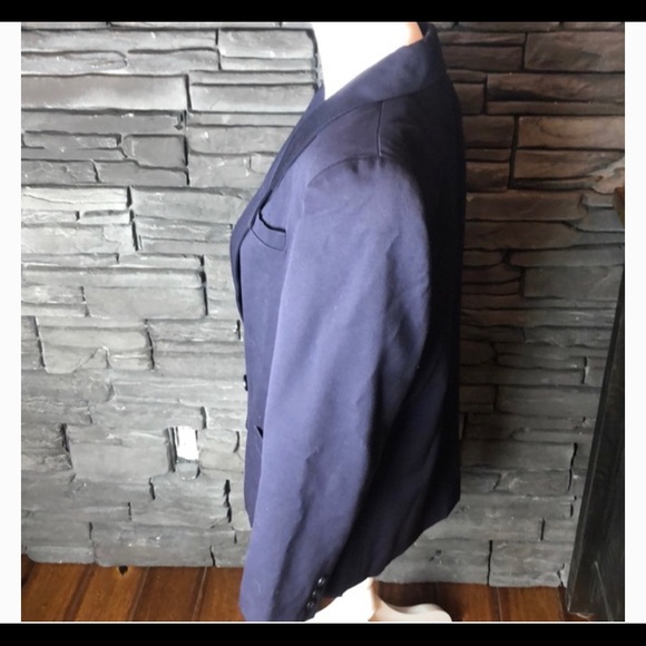 Vintage Christian Dior Navy Wool Blazer Petite 6/8 - Picture 2 of 8